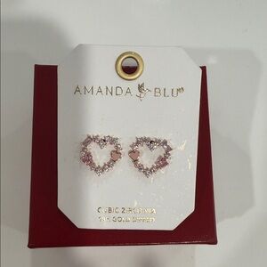 Pink Heart Earrings